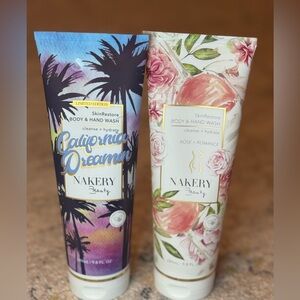 Nakery Beauty Body & Hand Wash Duo — California Dreamin’ + Rose & Romance — BNIB